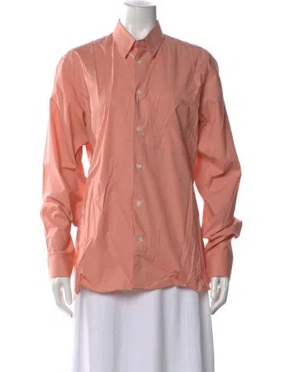 Pre-owned Acne Studios Long Sleeve Button-up Top W/ Tags In Pink