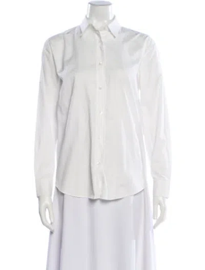 Pre-owned Acne Studios Long Sleeve Button-up Top In White