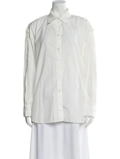 Pre-owned Acne Studios Long Sleeve Button-up Top In White