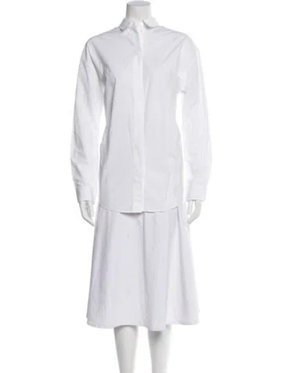 Pre-owned Acne Studios Long Sleeve Button-up Top In White