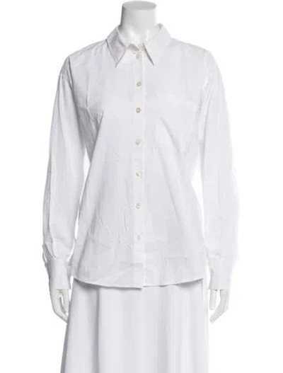 Pre-owned Acne Studios Long Sleeve Button-up Top In White