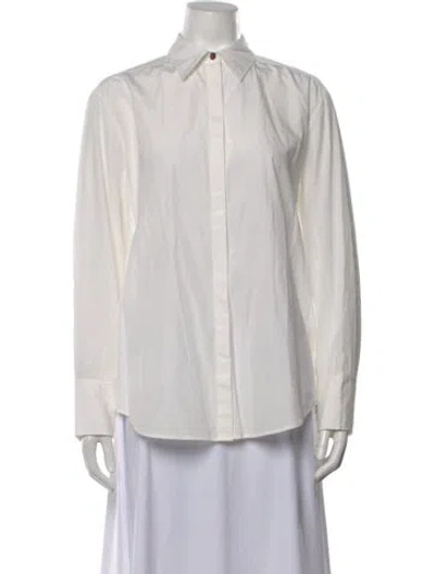 Pre-owned Acne Studios Long Sleeve Button-up Top In White