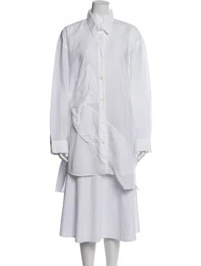 Pre-owned Acne Studios Long Sleeve Button-up Top In White