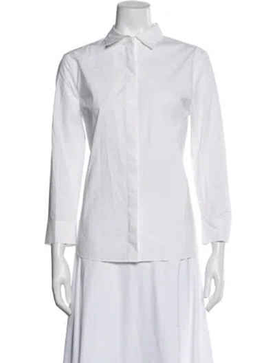 Pre-owned Acne Studios Long Sleeve Button-up Top In White
