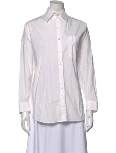 Pre-owned Acne Studios Long Sleeve Button-up Top In White