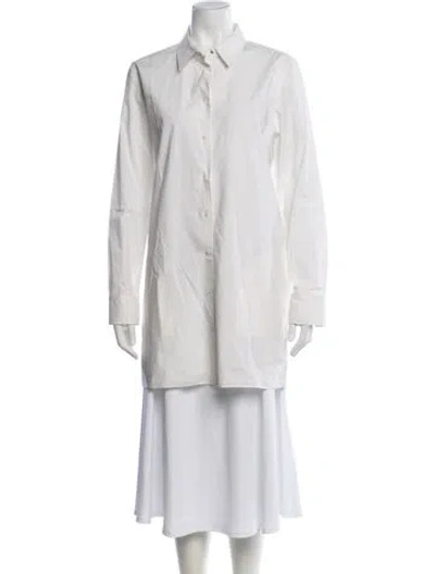 Pre-owned Acne Studios Long Sleeve Button-up Top In White