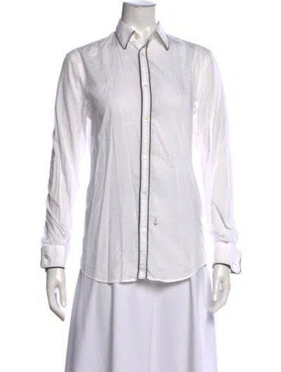 Pre-owned Acne Studios Long Sleeve Button-up Top In White