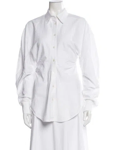 Pre-owned Acne Studios Long Sleeve Button-up Top In White