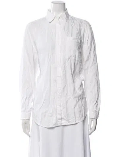 Pre-owned Acne Studios Long Sleeve Button-up Top In White