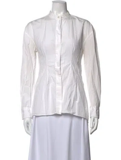 Pre-owned Acne Studios Long Sleeve Button-up Top In White