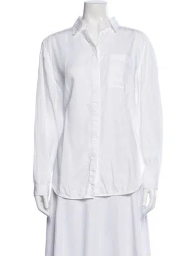 Pre-owned Acne Studios Long Sleeve Button-up Top In White