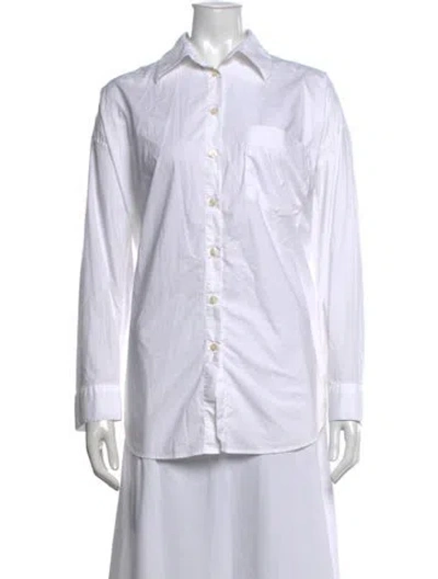 Pre-owned Acne Studios Long Sleeve Button-up Top In White