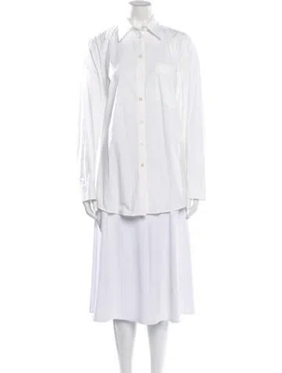 Pre-owned Acne Studios Long Sleeve Button-up Top In White