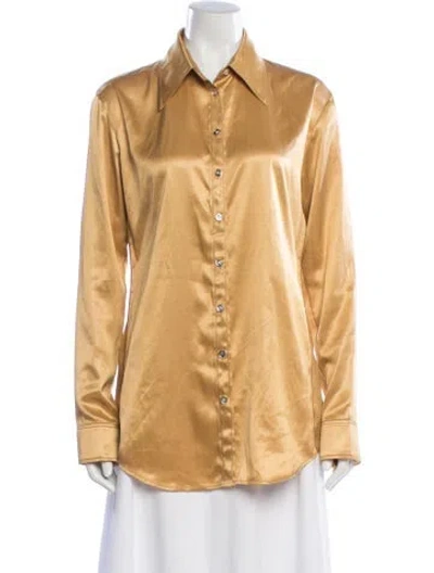 Pre-owned Acne Studios Long Sleeve Button-up Top In Yellow