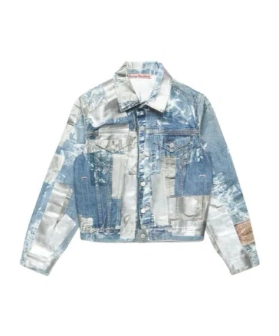 Acne Studios Long Sleeve Denim Jacket In Blue
