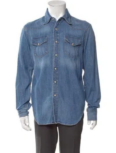 Pre-owned Acne Studios Long Sleeve Denim Shirt In Blue