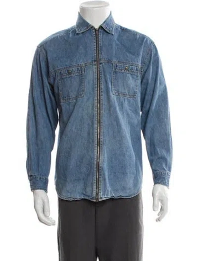 Pre-owned Acne Studios Long Sleeve Denim Shirt In Blue