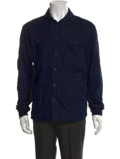 Pre-owned Acne Studios Long Sleeve Denim Shirt In Blue