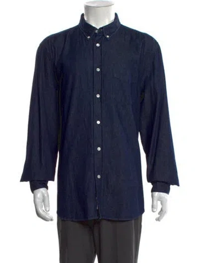 Pre-owned Acne Studios Long Sleeve Denim Shirt In Blue