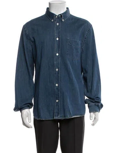 Pre-owned Acne Studios Long Sleeve Denim Shirt In Blue