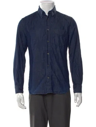 Pre-owned Acne Studios Long Sleeve Denim Shirt In Blue