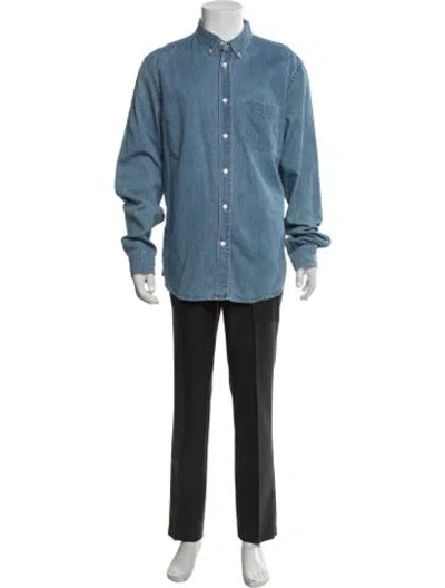 Pre-owned Acne Studios Long Sleeve Denim Shirt In Blue