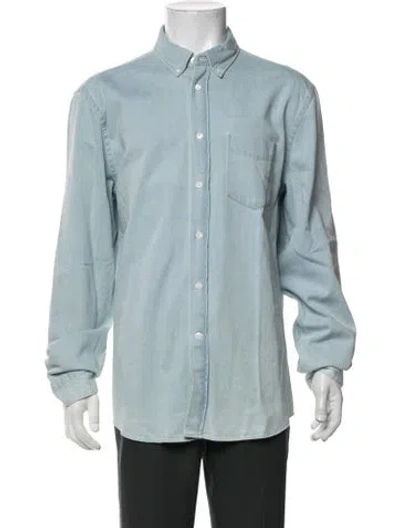 Pre-owned Acne Studios Long Sleeve Denim Shirt In Green