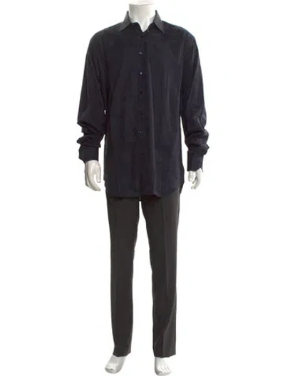 Pre-owned Acne Studios Long Sleeve Dress Shirt In Blue