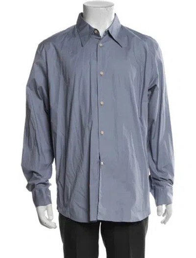 Pre-owned Acne Studios Long Sleeve Dress Shirt In Blue