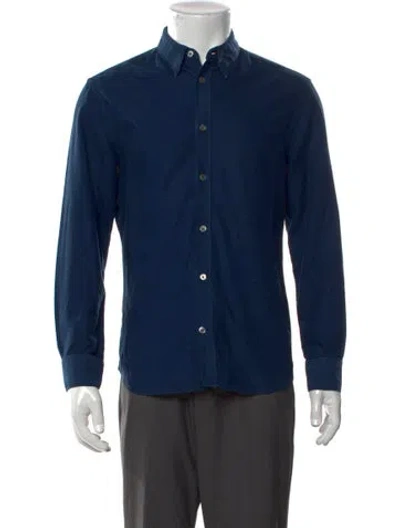 Pre-owned Acne Studios Long Sleeve Dress Shirt In Blue