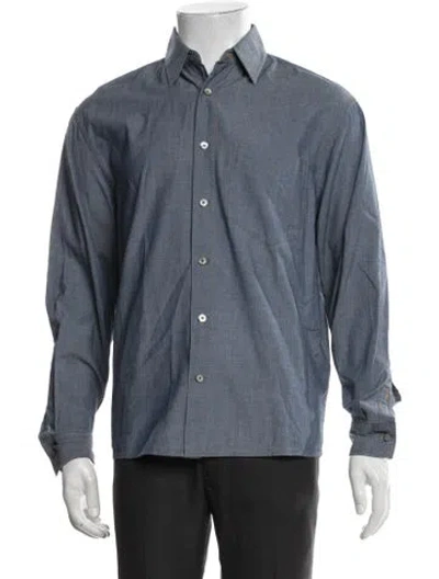 Pre-owned Acne Studios Long Sleeve Dress Shirt In Blue
