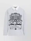 Acne Studios Long Sleeve Graphic Print T-shirt In Gray