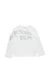 Acne Studios Long Sleeve Graphic T-shirt In White