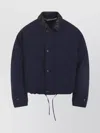 Acne Studios Long Sleeve Jacket Drawstring Hem In Blue