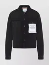 Acne Studios Long Sleeve Jacket With Collared Neck And Pockets In Black