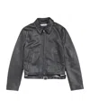 Acne Studios Long Sleeve Leather Jacket In Black