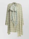 Acne Studios Check Tunic Dress In Multi