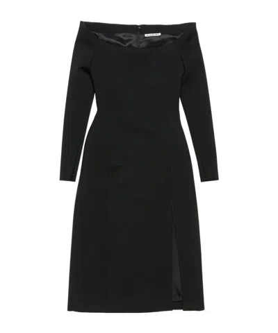 Acne Studios Long Sleeve Midi Dress In Multi