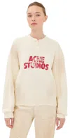 Acne Studios Womens Off White Fern Logo-print Cotton Sweatshirt In Multi