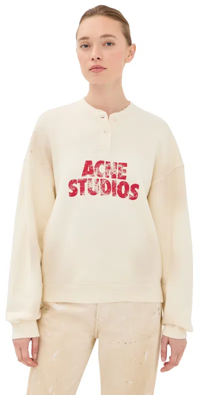 ACNE STUDIOS LONG SLEEVE PULLOVER OFF WHITE