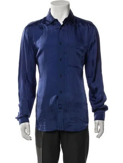Pre-owned Acne Studios Long Sleeve Shirt In Blue