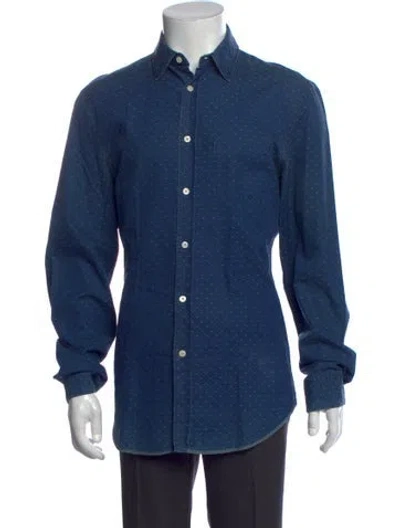 Pre-owned Acne Studios Long Sleeve Shirt In Blue