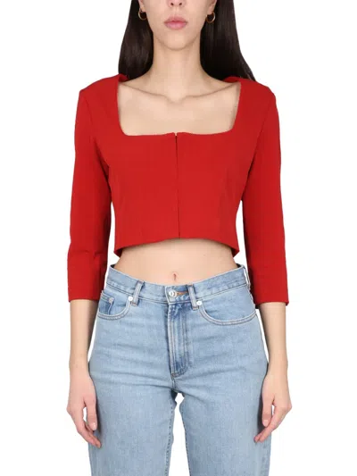 ACNE STUDIOS LONG SLEEVE SQUARE NECK TOP