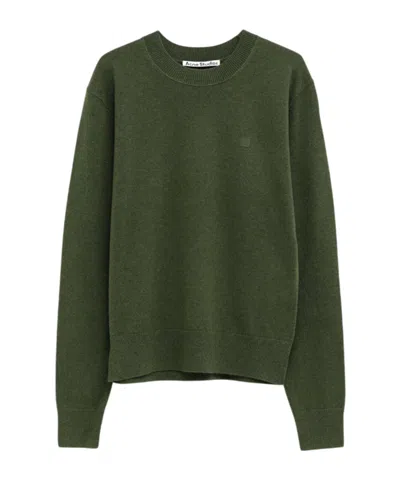 Acne Studios Long Sleeve Sweater In Green