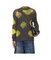Acne Studios Embroidered Open-knit Sweater In Black