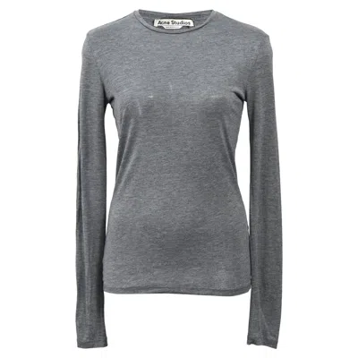 Pre-owned Acne Studios Long Sleeve Sweatshirt In Grey Cotton In Multi