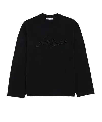 Acne Studios Long Sleeve T-shirt In Black