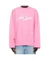 Acne Studios Logo Cotton Jersey T-shirt In Pink