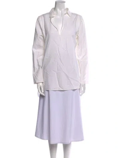Pre-owned Acne Studios Long Sleeve Tunic In White