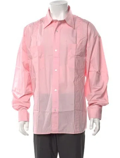 Pre-owned Acne Studios Long Sleeve Tuxedo Shirt In Pink
